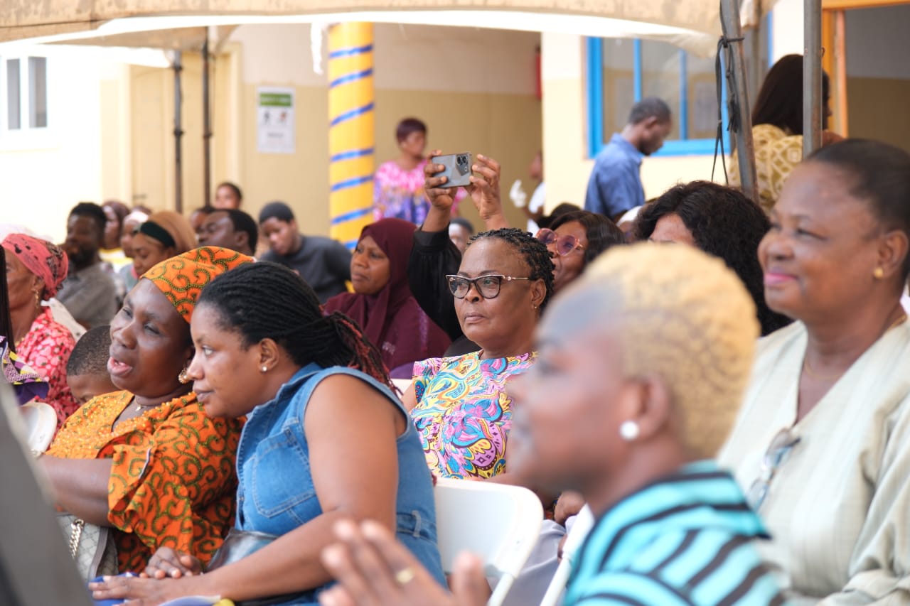 Families gathered at a school event